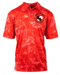 Men's Red Tie Dye Golf Polo
